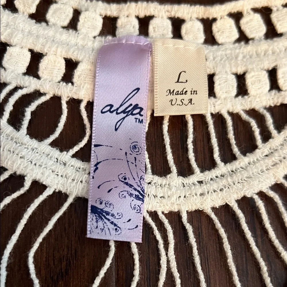 Alya White Knit Swim Cover-Up